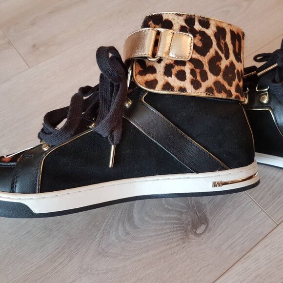 High top sneakers - black and leopard print - Michael Kors - Size 11 - Picture 10 of 10